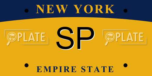 SP New York License Plate