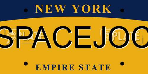 SPACEJOC New York License Plate