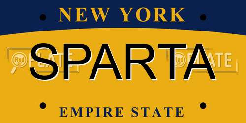 SPARTA New York License Plate
