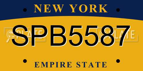 SPB5587 New York License Plate
