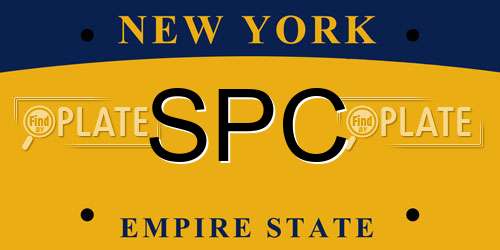SPC New York License Plate