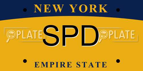 SPD New York License Plate