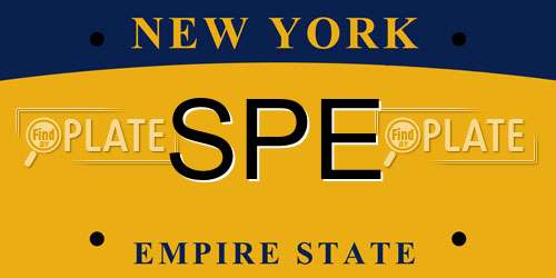 SPE New York License Plate