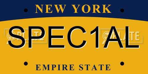 SPEC1AL New York License Plate