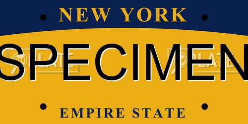 SPECIMEN New York License Plate