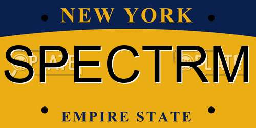 SPECTRM New York License Plate
