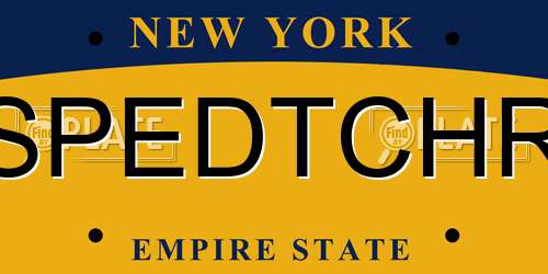 SPEDTCHR New York License Plate