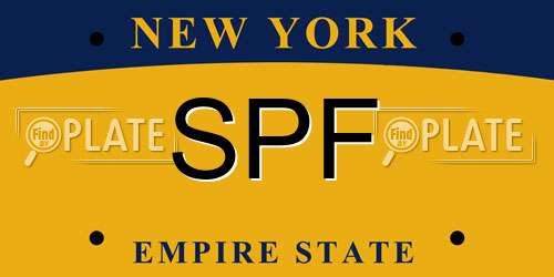 SPF New York License Plate