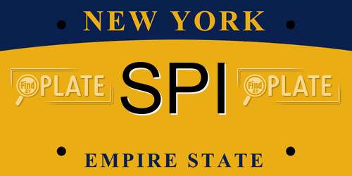 SPI New York License Plate