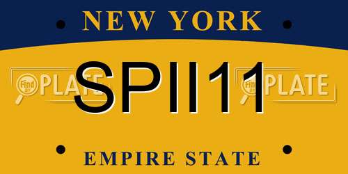 SPII11 New York License Plate