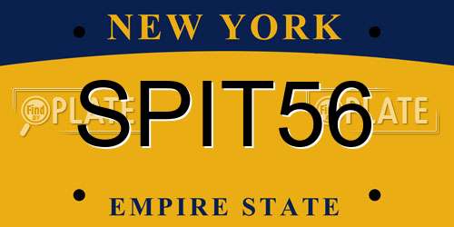 SPIT56 New York License Plate