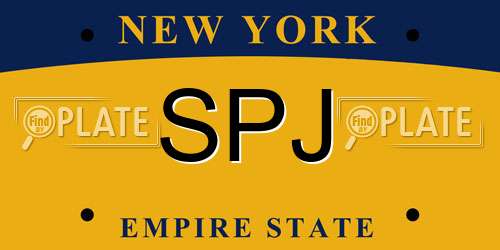 SPJ New York License Plate