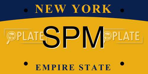 SPM New York License Plate