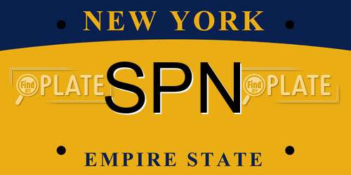 SPN New York License Plate
