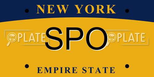 SPO New York License Plate