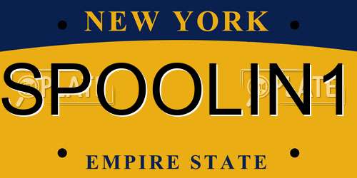 SPOOLIN1 New York License Plate