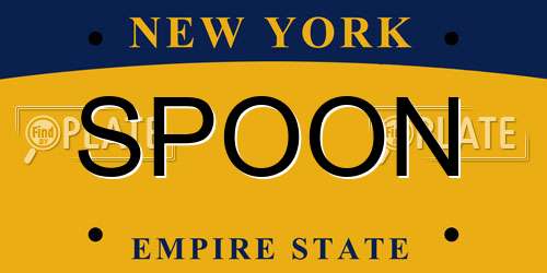 SPOON New York License Plate