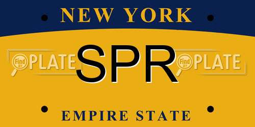 SPR New York License Plate
