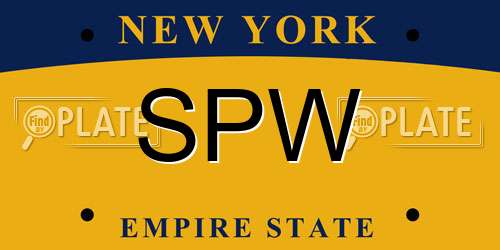 SPW New York License Plate