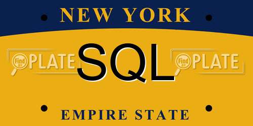 SQL New York License Plate