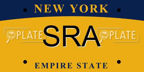 SRA New York License Plate