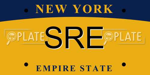 SRE New York License Plate