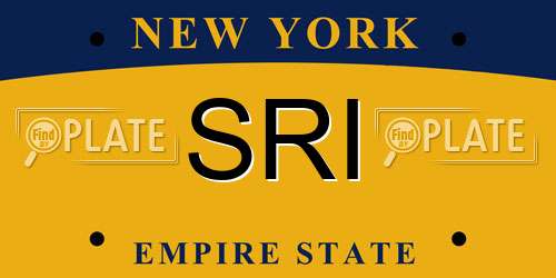 SRI New York License Plate