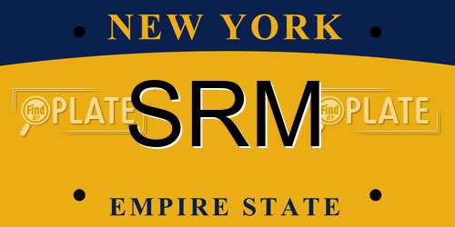SRM New York License Plate