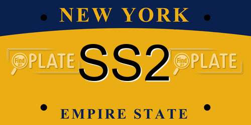 SS2 New York License Plate