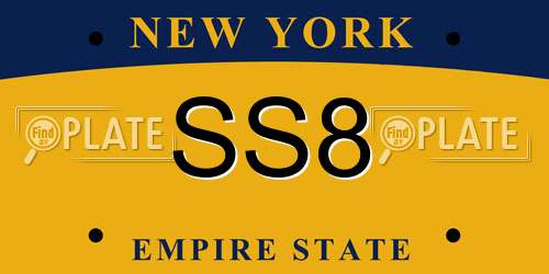 SS8 New York License Plate