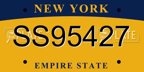 SS95427 New York License Plate