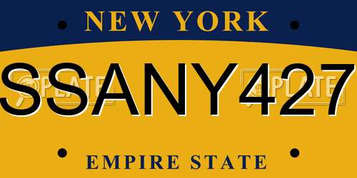 SSANY427 New York License Plate