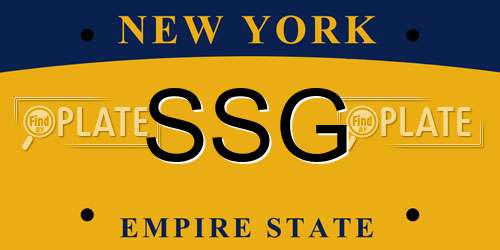 SSG New York License Plate