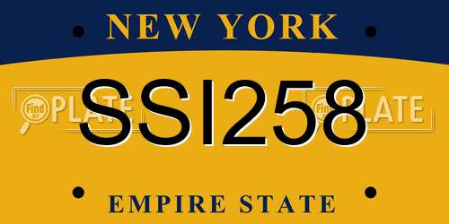 SSI258 New York License Plate
