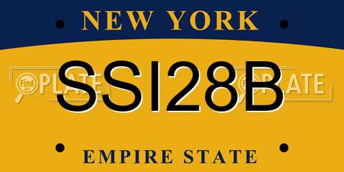 SSI28B New York License Plate