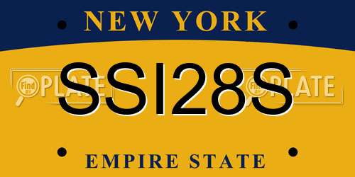 SSI28S New York License Plate
