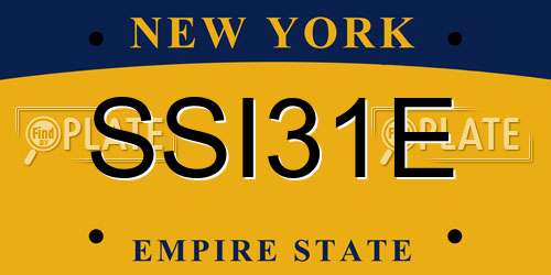 SSI31E New York License Plate