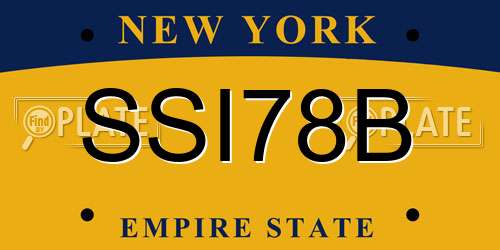 SSI78B New York License Plate