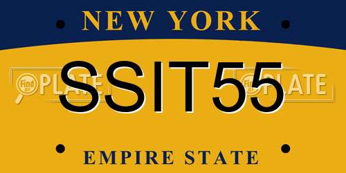 SSIT55 New York License Plate