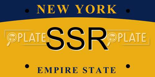 SSR New York License Plate