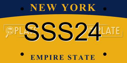 SSS24 New York License Plate