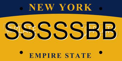 SSSSSBB New York License Plate