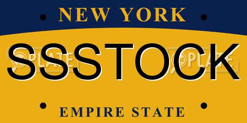 SSSTOCK New York License Plate