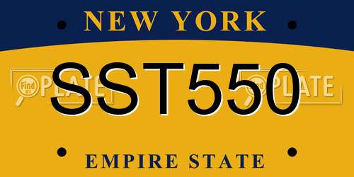 SST550 New York License Plate