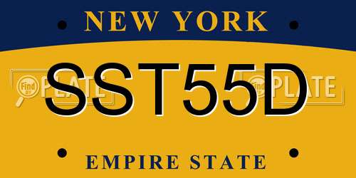 SST55D New York License Plate