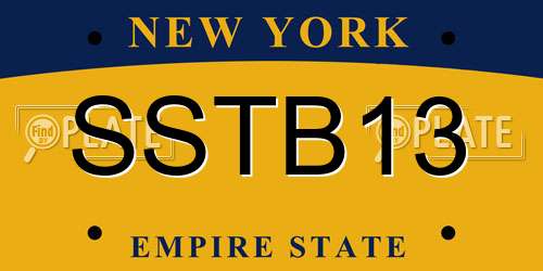 SSTB13 New York License Plate