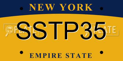 SSTP35 New York License Plate