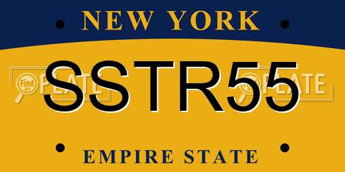 SSTR55 New York License Plate