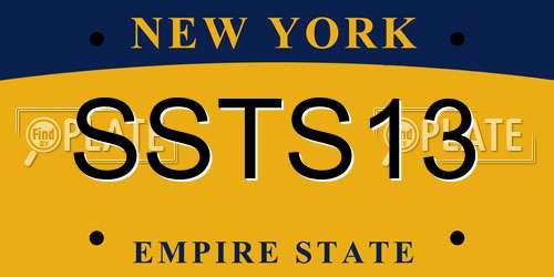 SSTS13 New York License Plate