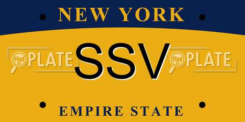 SSV New York License Plate